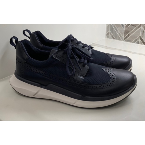 Men\'s ECCO Biom brogue sneakers 8.5 Navy & Black Wingtip New main image 7